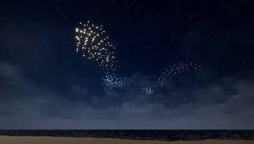 ویدیویی تماشایی از ترسیم اژدها در آسمان با  ۲۰۰۰ پهپاد