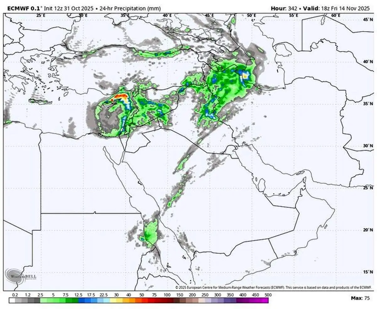 بارش شدید باران و یخبندان در این استانها؛ ابرهای سیاه به ایران آمدند