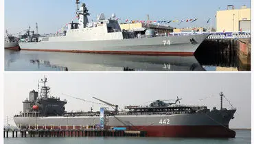 پایگاه شناوری «کردستان» و ناوشکن «سهند» به نیروی دریایی ارتش ملحق شد