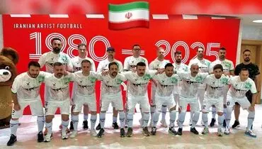 محسن تنابنده و احمد مهرانفر در حاشیه تورنومنت فوتبال هنر مسکو