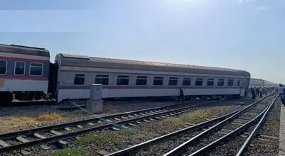 اولین تصاویر منتشر شده از حادثه خروج قطار از ریل در مشهد 