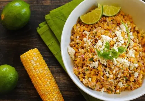 طرز تهیه ذرت مکزیکی کافه‌ای با قارچ و پنیر پیتزا