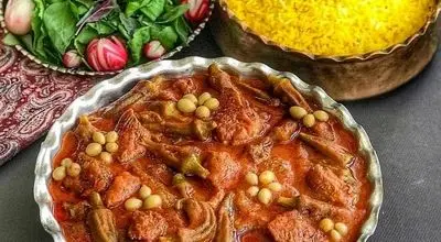  راز خوشمزه و غلیظ شدن خورش بامیه با ادویه مخصوص
