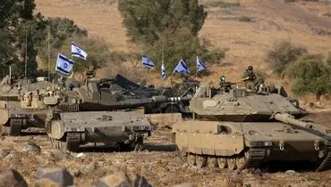 اسرائیل در حال انتقال تانک و توپخانه به جولان+ فیلم