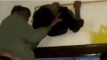 گیر کردن سارق بدشانس در دریچه هوا +فیلم