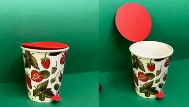 فقط با دو لیوان یکبار مصرف، سطل رومیزی برای کودکان بسازید+ فیلم
