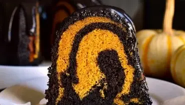 عصرونه: عطر پاییز در خانه؛ طرز تهیه کیک ماربل کدو حلوایی خوش‌رنگ و لذیذ