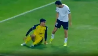  حرکت آریا یوسفی در بازی امشب به سبک زیدان!/ویدیو 