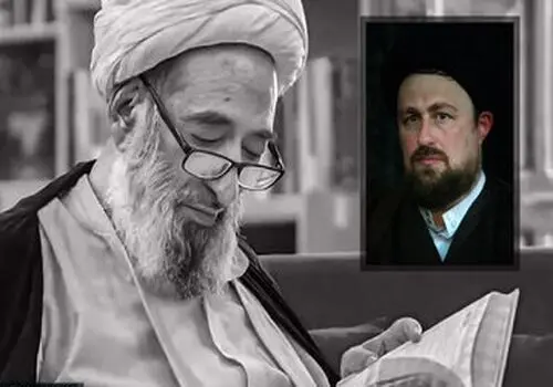 خوش و بش سیدحسن خمینی با رئیس قوه قضائیه+عکس