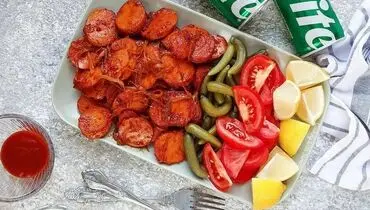 طرز تهیه درست کردن سویس بندری خوشمزه و عالی / طرز تهیه سوسیس بندری کنار خیابونی 