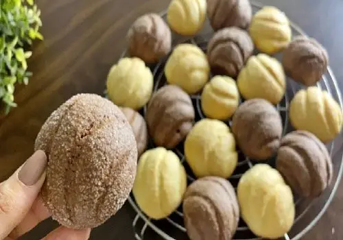 طرز تهیه بهترین کوکی های شکری دو رنگ فقط در ۱۰ دقیقه+ فیلم /روش پخت کوکی های شکری با مواد ساده