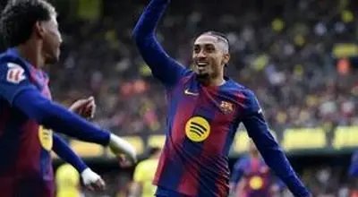 بارسلونا روی نوار پیروزی؛ ویارئال ۱۰ نفره در خانه تسلیم شد