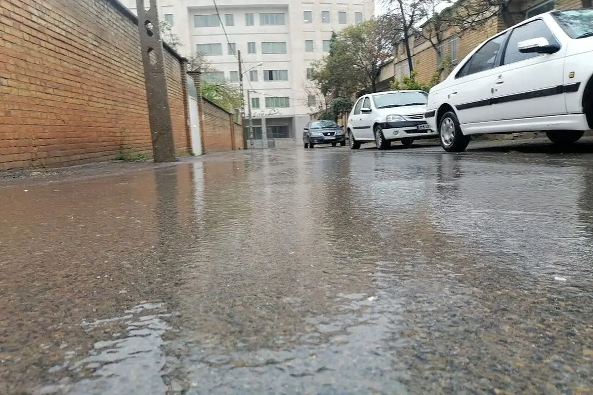 بارش تندری و شدید باران در خیابان های زاهدان + فیلم