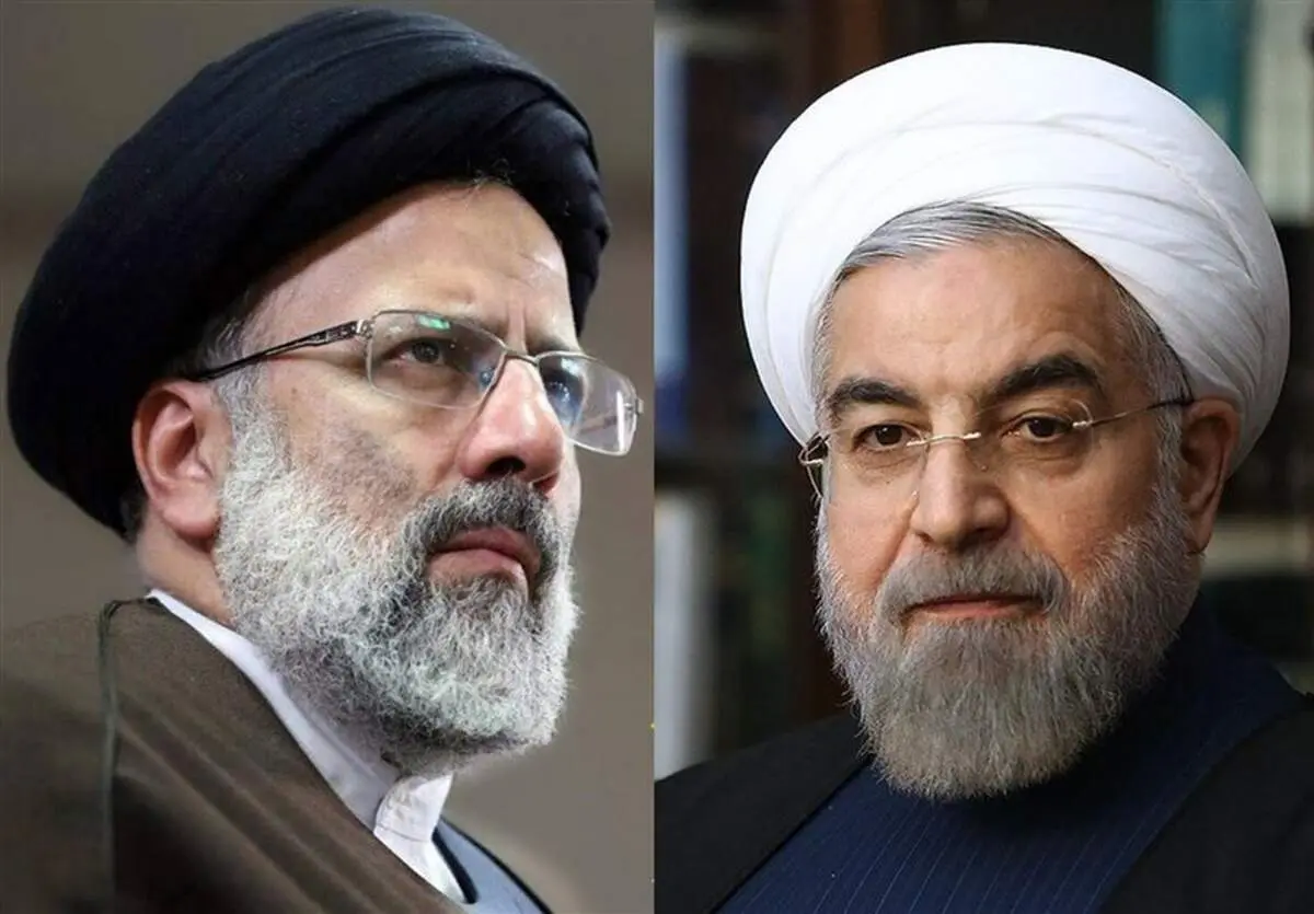 لحظه احوالپرسی ابراهیم رئیسی و حسن روحانی در مراسم ختم+ عکس