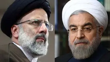 لحظه احوالپرسی ابراهیم رئیسی و حسن روحانی در مراسم ختم+ عکس