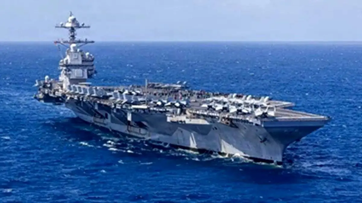 ناو هواپیمابر جرالد فورد عقب‌نشینی کرد