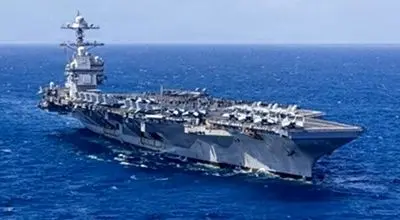 ناو هواپیمابر جرالد فورد عقب‌نشینی کرد