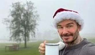 دیوید بکام برای کریسمس اره برقی دست گرفت/ویدیو 