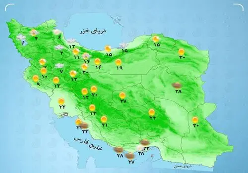 بارش برف و باران در ۱۰ استان