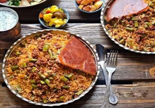 طرز تهیه لوبیا پلوی شیرازی