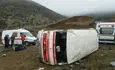 واژگونی مینی‌بوس در همدان ۲۴ مصدوم بر جای گذاشت