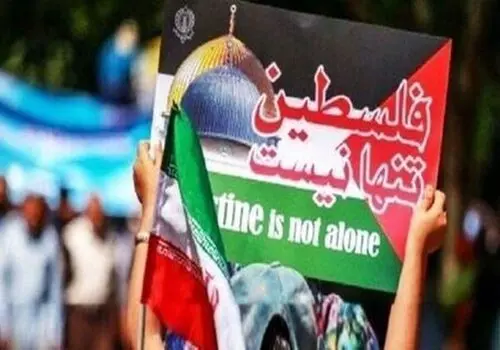 حضور سردار قاآنی در راهپیمایی روز قدس