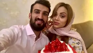 قاب تازه از یک زوج مشهور؛ حسین ماهینی و همسرش انیس محمدی!