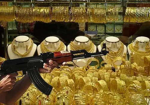 لحظه اعجاب انگیز سرقت مسلحانه از یک طلافروشی در تهران + فیلم