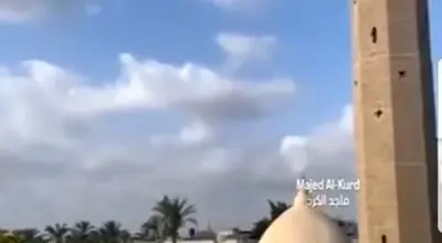 هدف قرار گرفتن مناره باستانی غزه توسط پهپاد+ فیلم