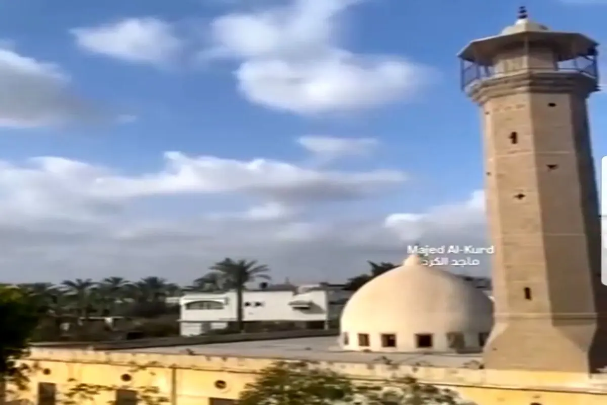 هدف قرار گرفتن مناره باستانی غزه توسط پهپاد+ فیلم