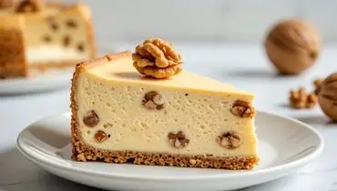 طرز تهیه چیزکیک گردویی، دسر نرم و خوشمزه