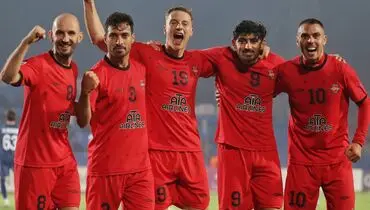 رقص لزگی مهاجم تراکتور پس از گلزنی مقابل الخالدیه + فیلم