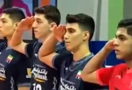 سلام نظامی تیم والیبال زیر ۱۶ سال ایران| ببینید