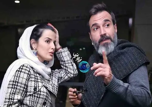 خنده سوجان و جاوید دور از چشم بزرگترهای فامیل / قاب صمیمی افشین غیاثی و غزاله اکرمی بازیگران سریال سوجان