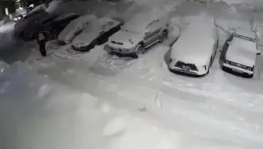 تایم‌ لپسی از میزان بارش روزانۀ برف در کامچاتکای روسیه +ویدئو