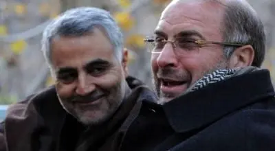  «قالیباف، سردار سلیمانی و جهاد مغنیه» در حال کوهنوردی؛ دهۀ 90