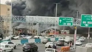 آتش‌سوزی گسترده در بازارچه جنت آباد