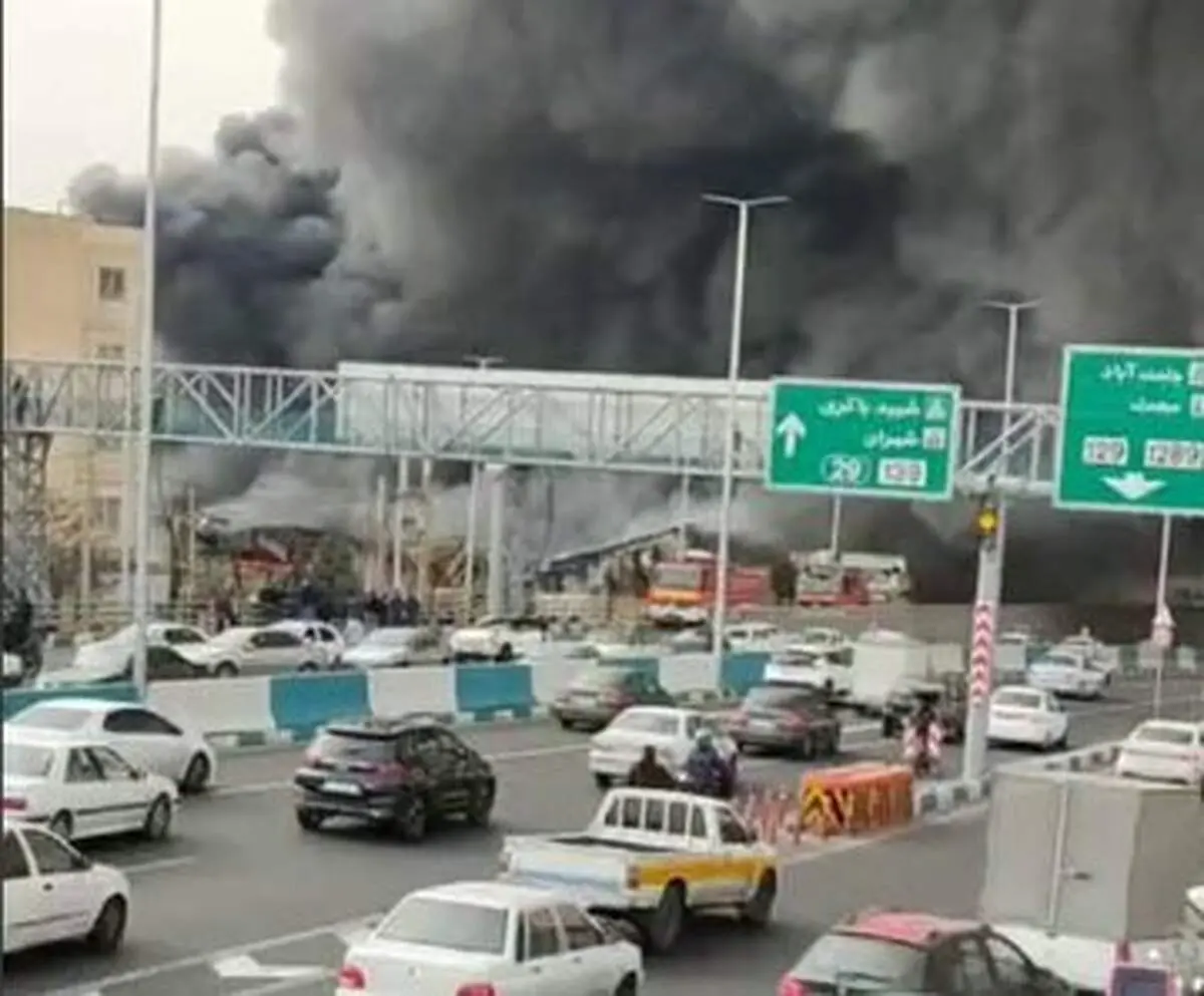 آتش‌سوزی گسترده در بازارچه جنت آباد