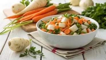 طرز تهیه سالاد شلغم و هویج؛ سالادی سالم و رژیمی
