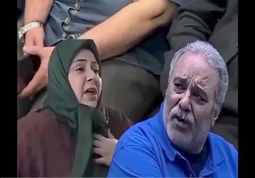 تصویری از خانواده محمد کاسبی در مراسم تشییع + فیلم