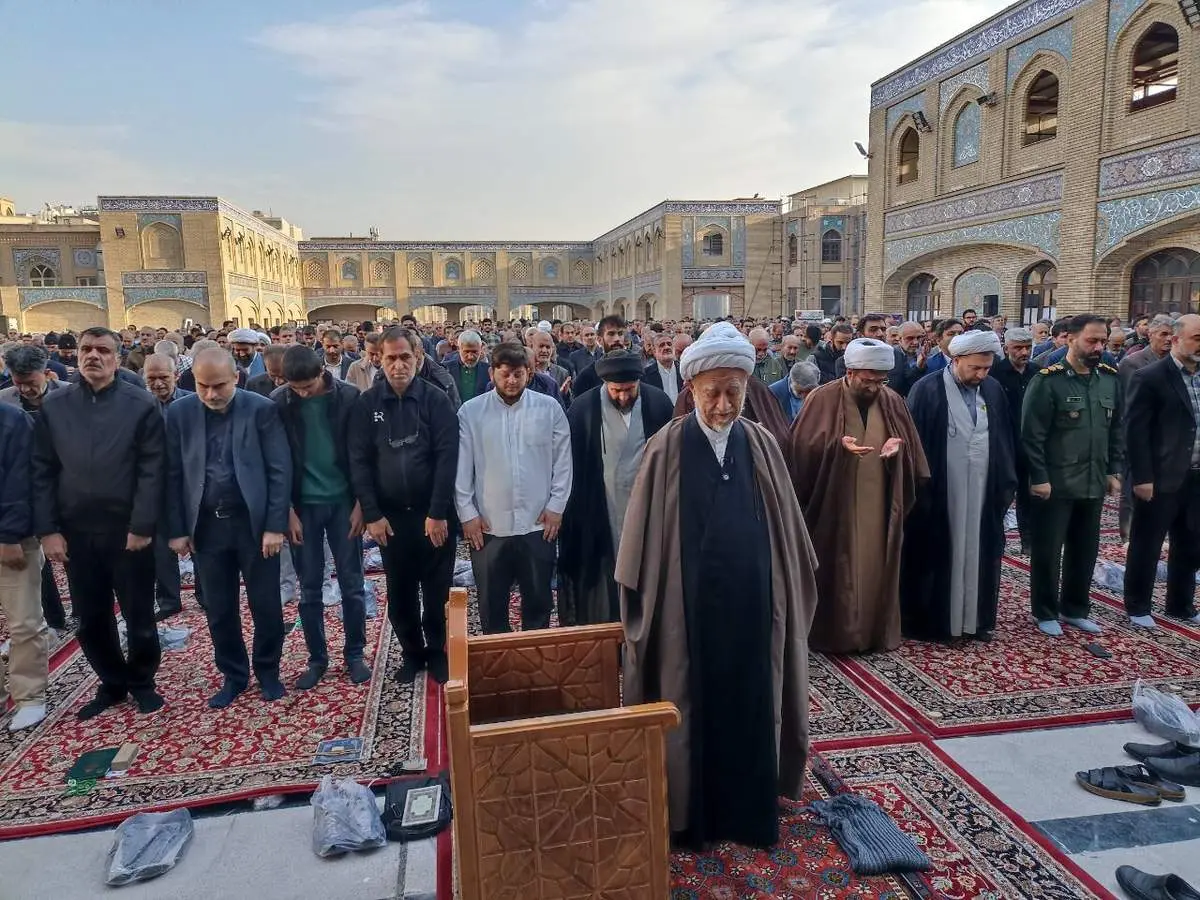 اقامه نماز باران در آستان مقدس عبدالعظیم (ع)