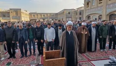 اقامه نماز باران در آستان مقدس عبدالعظیم (ع)