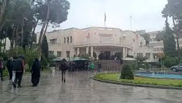 اوضاع حیاط دولت پس از بارش شدید باران
