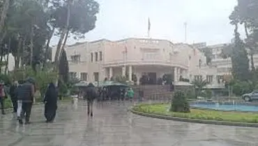 اوضاع حیاط دولت پس از بارش شدید باران
