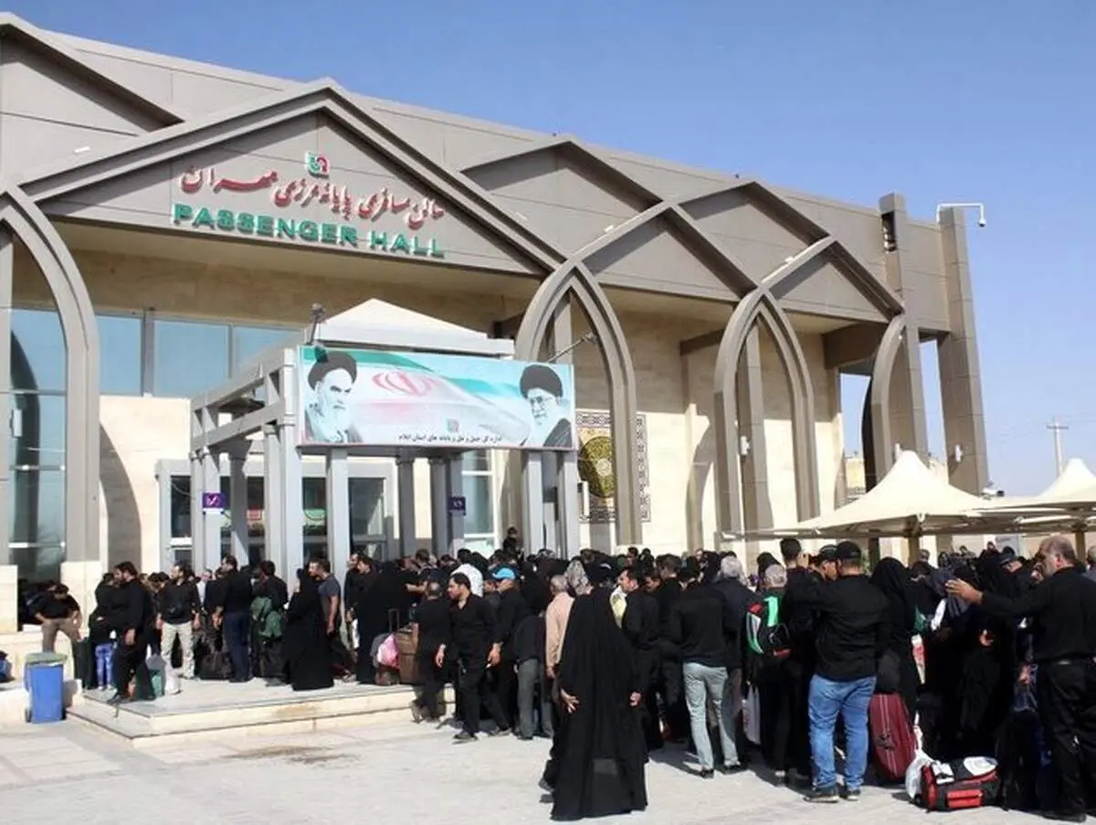 ازدحام زوار در مرز مهران + فیلم