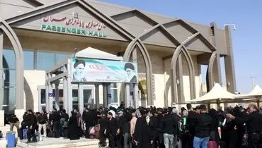 ازدحام زوار در مرز مهران + فیلم