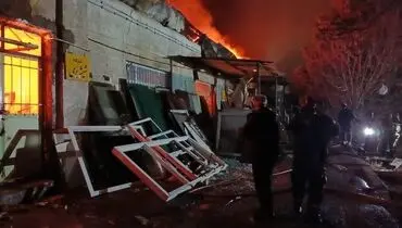 آتش‌سوزی کارگاه نجاری یک پادگان در تهران