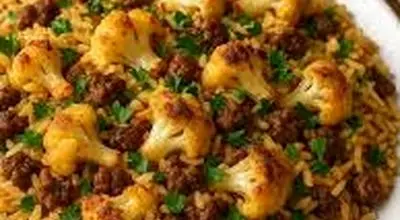 طرز تهیه گل کلم پلو مجلسی
