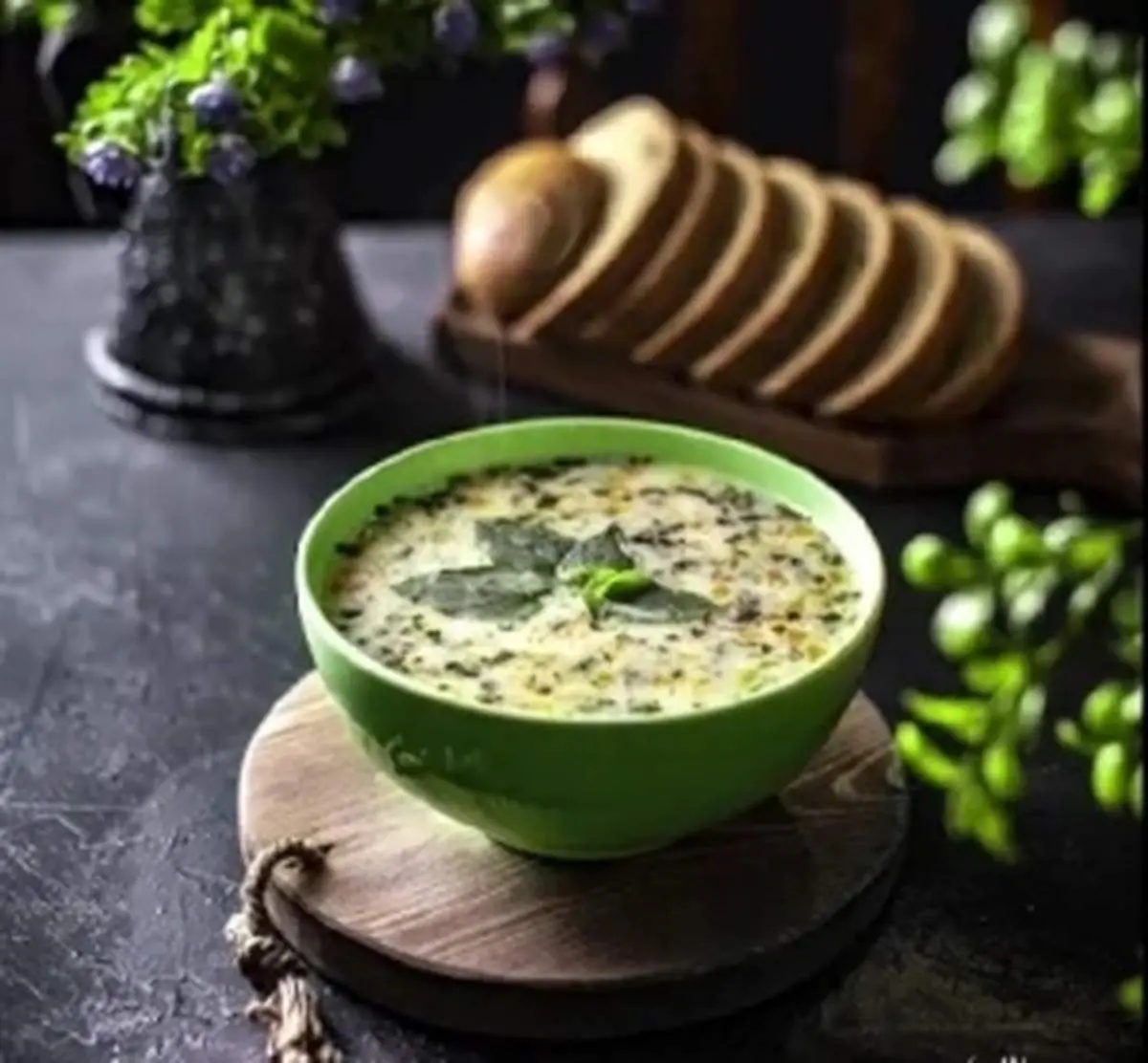 طرز تهیه سوپ ماست و گشنیز خوشمزه و خاص
