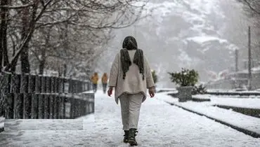  بارش برف در ارتفاعات تهران؛ ایستگاه ۷ توچال+ فیلم